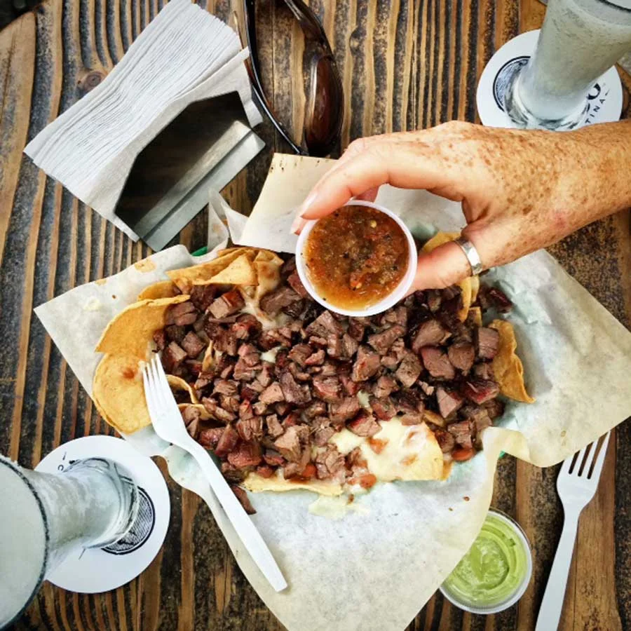 Steak Nachos at Cabo Wabo, Cabo San Lucas