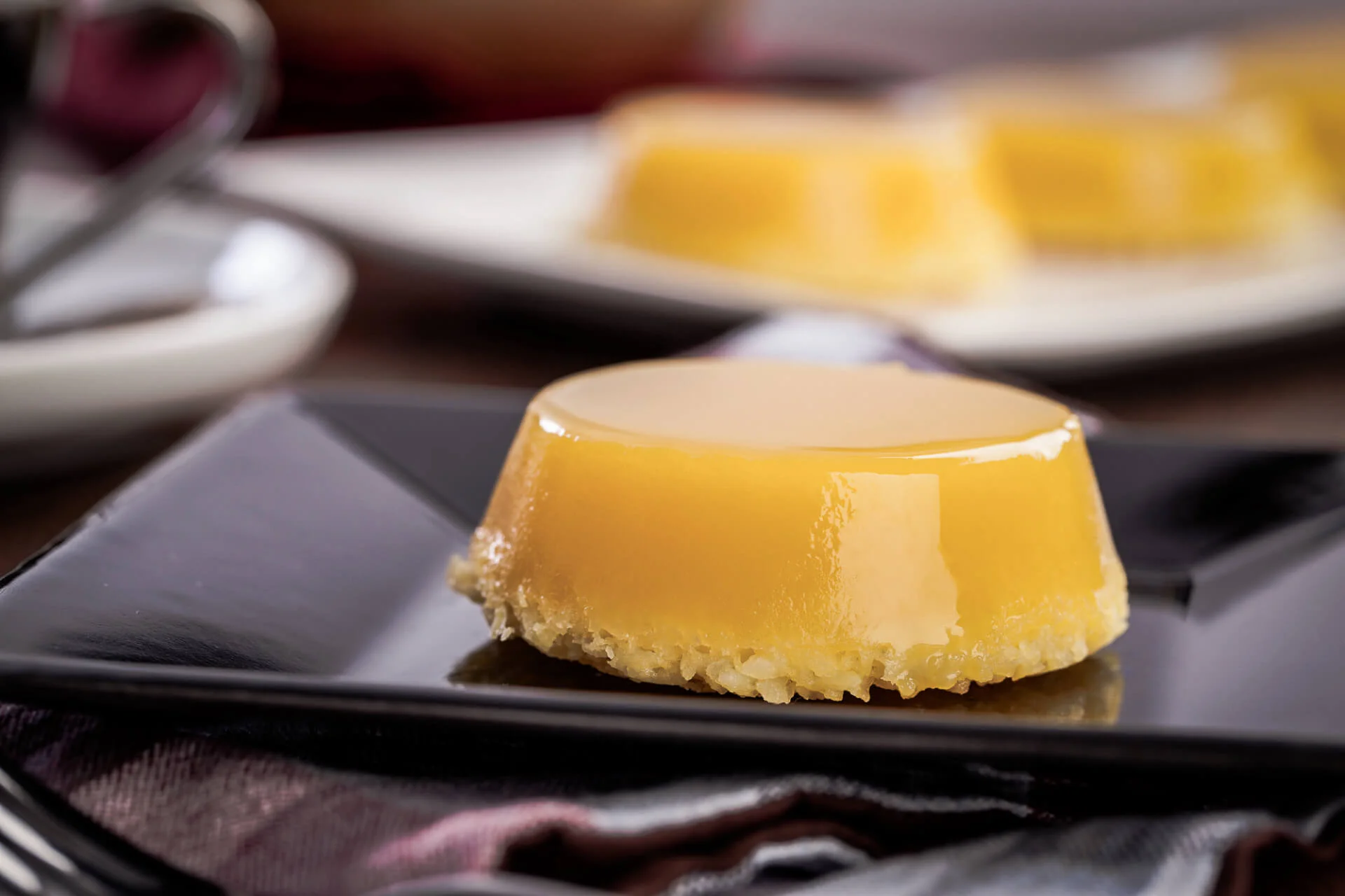 Quindim, a Brazilian dessert made with eggs and coconut.