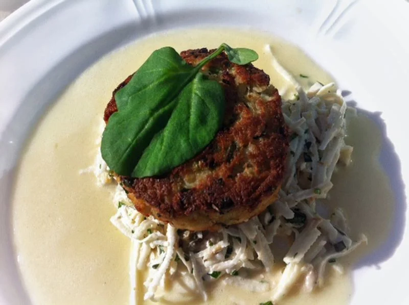 Crab Cakes at Mon Ami Gabi, Las Vegas | TheCulinaryTravelGuide.com