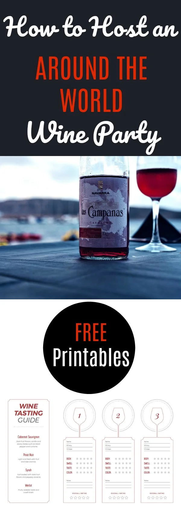 How to Host an Around the World Wine Tasting Party with Free Printables
