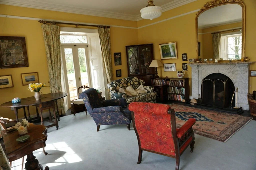 Drawing room where cooking classes are held in Ireland