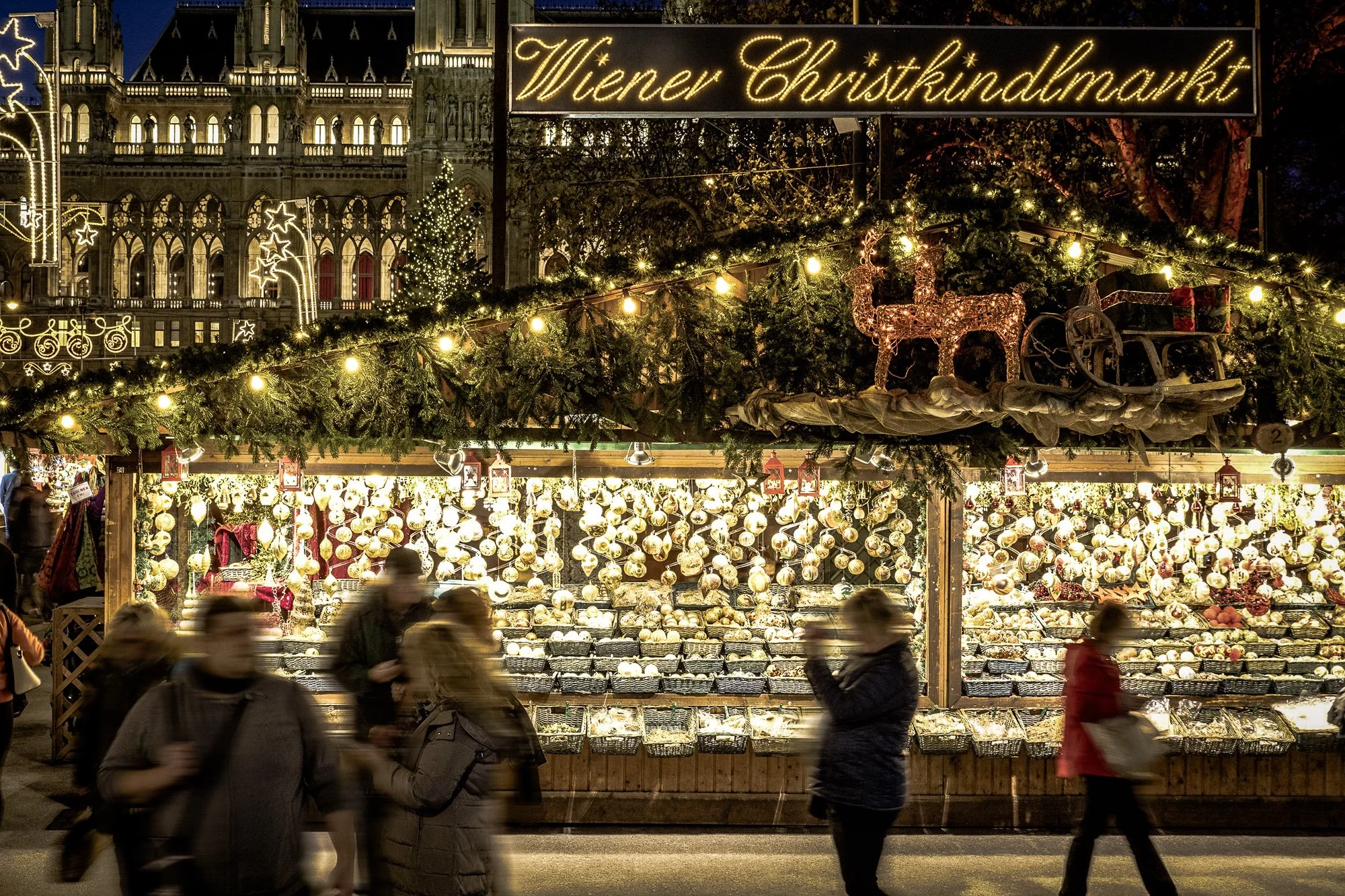 Vienna Christmas World at night