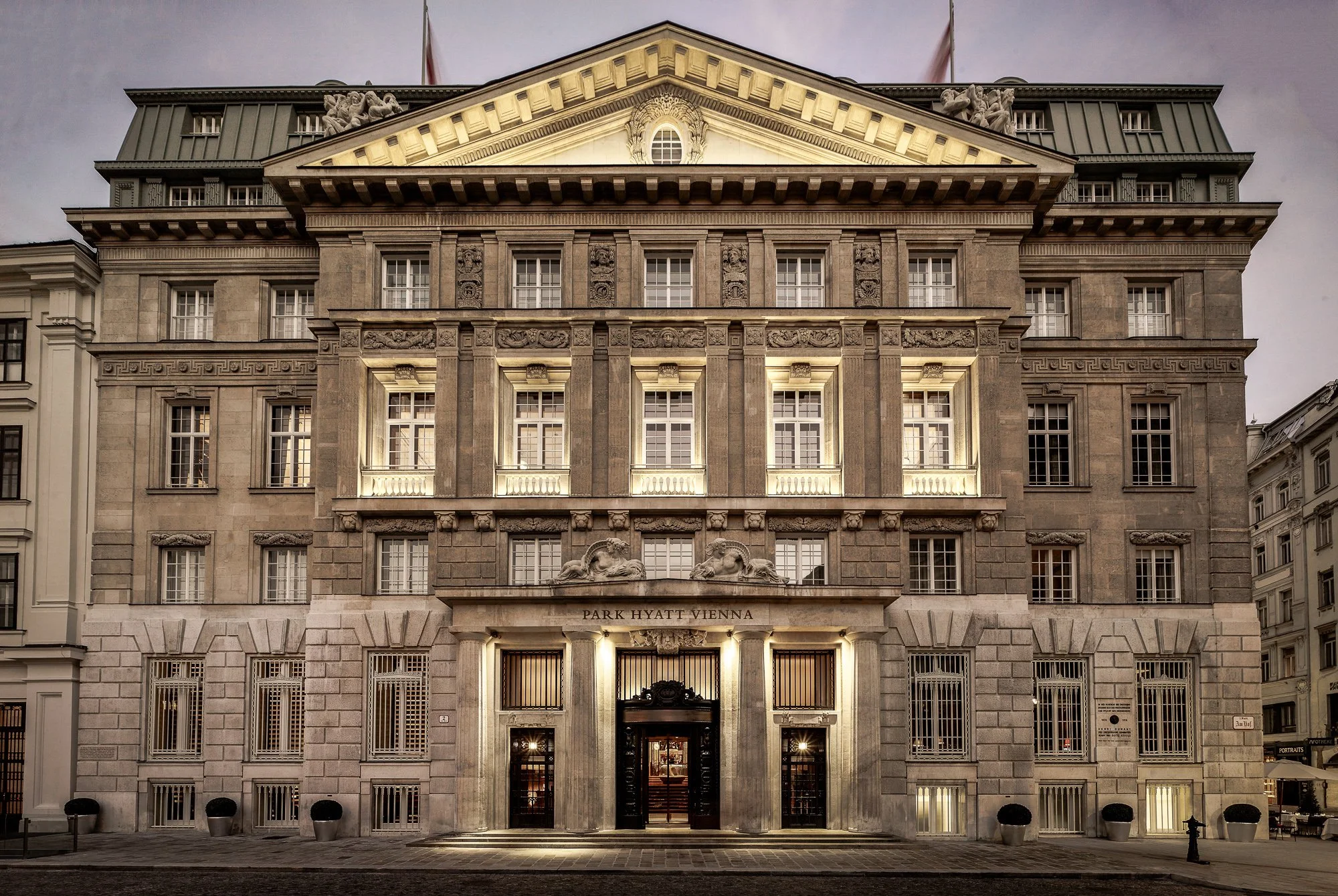 Exterior of Park Hyatt Hotel in Vienna, Austria