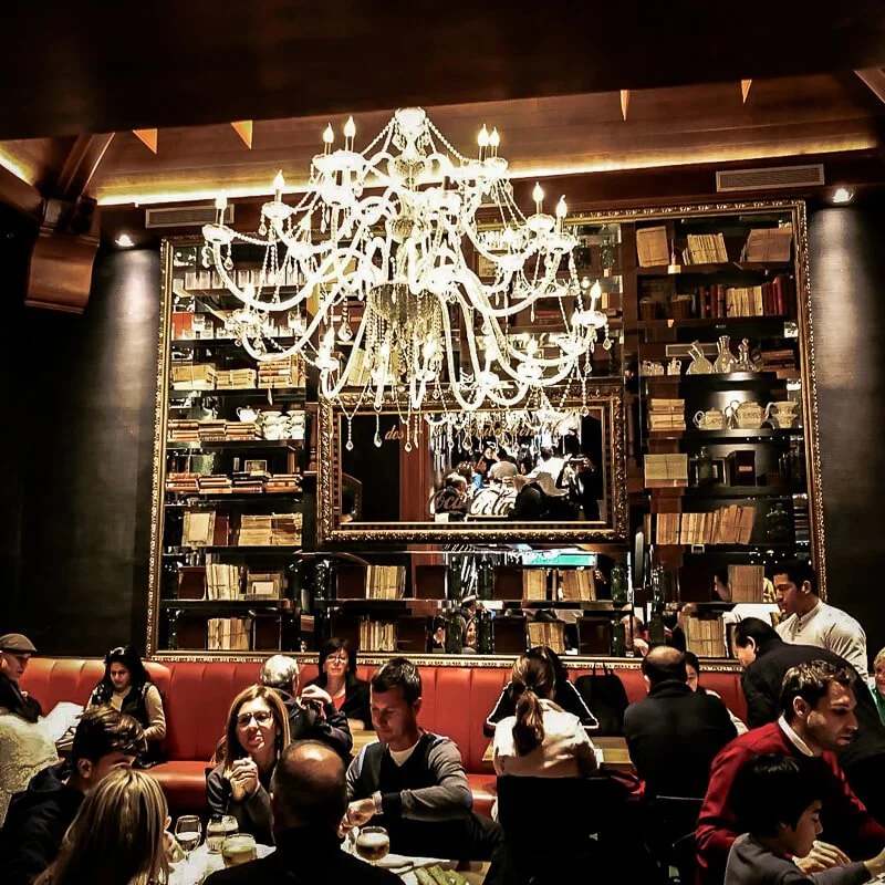 interior of cuidad condal restaurant serving paella in Barcelona