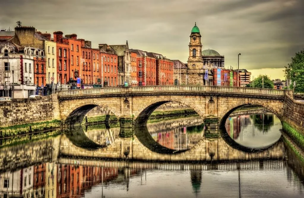 View of Mellows Bridge in Dublin - Ireland