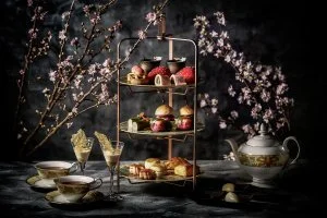 Sakura Afternoon Tea available at the Shangri-La Hotel during Tokyo Cherry Blossom Season