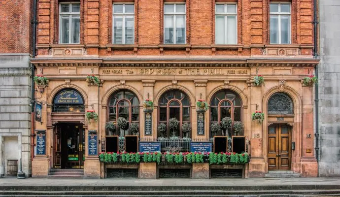 Outside View of an English Pub