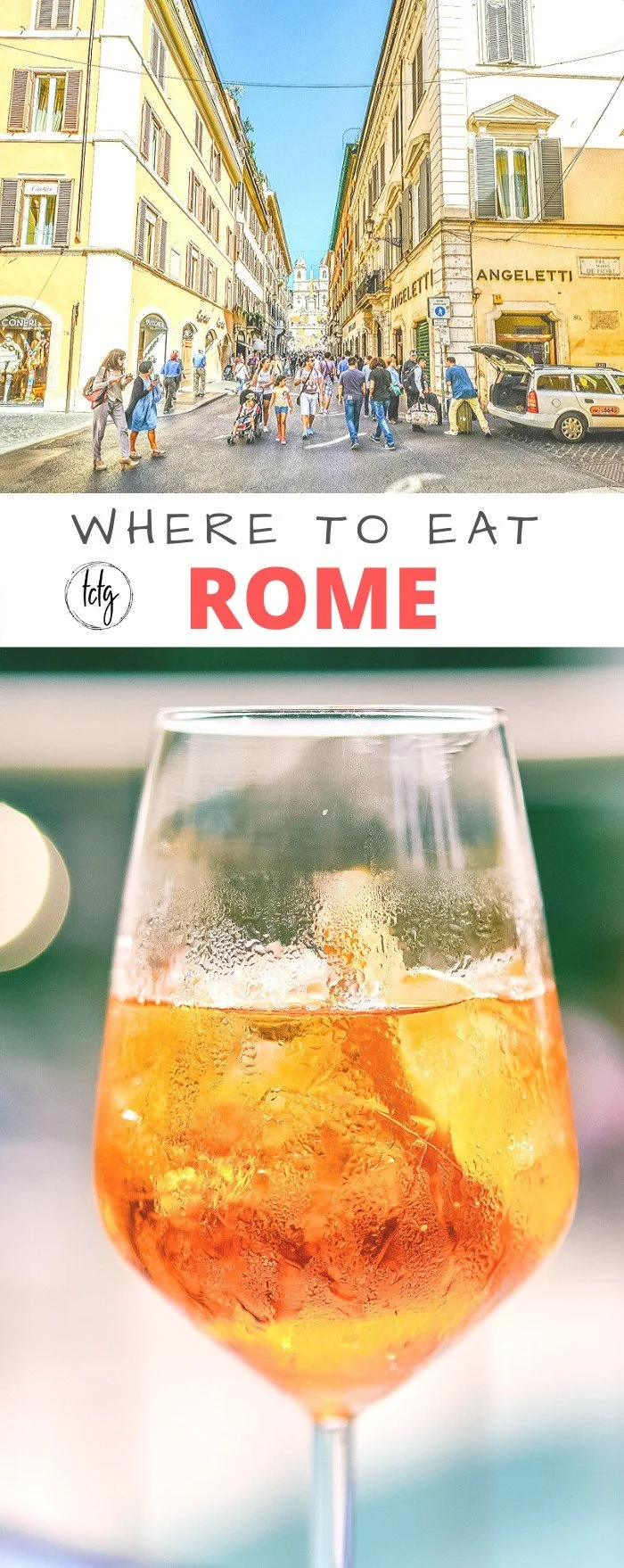 Pinterest Graphic for Where to Eat in Rome