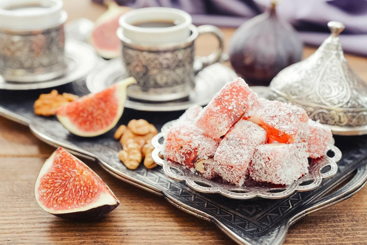 Turkish delight with figs and nuts